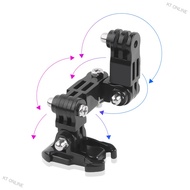 KT For GoPro hero6/5/4 Motorcycle Helmet Chin Bracket Turntable Button Mount Action Cam Accessories