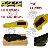 JRP QJ AX200S AIR FILTER COVER SMOKE/CLEAR RACING WITH AIR FILTER RACING FULL SET PNP PENAPIS ANGIN