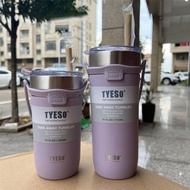 (ของแท้) Tyeso แก้วเก็บอุณหภูมิ แก้วน้ําสเตนเลส มีฉนวนกันความร้อน พร้อมสายคล้อง 550mL/710mL