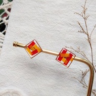 剪紙藝術【祇園】簡約貼耳 手工飾品 樹脂耳環 獨特耳環 手作耳環