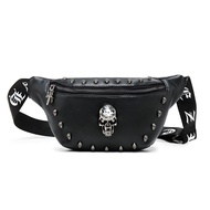 Rock Skull Women Chest Bag Woman Waist Bag Men Belt Bag Beg Pinggang Perempuan Beg Dada Lelaki 腰包男女 
