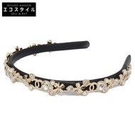 香奈兒 Coco Mark 珍珠四葉草心形寶石髮箍/頭飾 [二手]