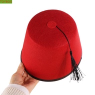 TOYBOX Felt Fez Cap, Round Breathable Tarboosh Fez Hat, Universal Ottoman Cosplay Moroccan Hat Turki