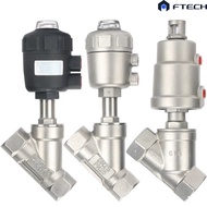 Plastic Y-shaped oblique valve - Pneumatic Y-shaped oblique valve with plastic bulb DN15, DN20, DN25