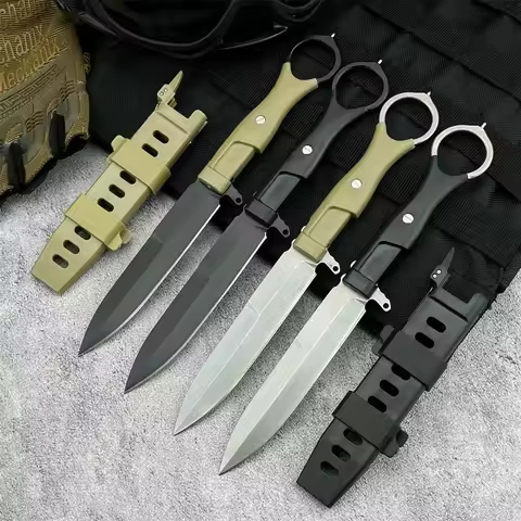 Fixed Blade Knife with Sheath 8Cr13Mov Steel Blade Portable EDC Gear Ideal for Camping, Hiking, Moun