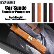 For Mazda Car Suede Seat Belt Shoulder Protector Mazda 3  Mazda 5  Mazda 6 CX 3 CX 5 CX 8 CX 30 RX7 