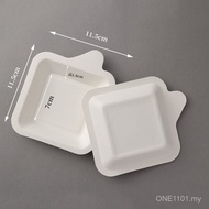 Cake Plate Disposable Birthday Paper Plate Square Pulp Plate 13cm 20cm 8 Square Plate Paper Tray Div