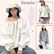 Xu Min Min Off-Shoulder Shirt to Wear in Many Styles - 2-Skin Fleece, Suitable for 4 Seasons (Off-th
