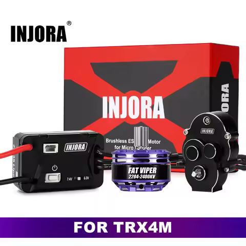 INJORA MBL32 G2 Waterproof Brushless ESC & 2204 Fat Viper Outrunner Motor for 1/18 TRX4M