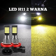 MATA H11 Led Lights 2 Colors White Yellow, foglamp avanza xenia, Super Bright Car Main LED Lights C6