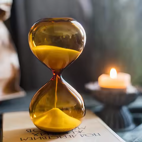 5/15 Mins Focal Glass Sand Timer Perfect Country Style Hourglass Desktop Decor Gift