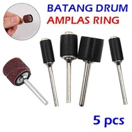 5 Pcs Batang as Drum Mandrel Gosok shaft Gerinda Ampelas Kertas Pasir Ring
