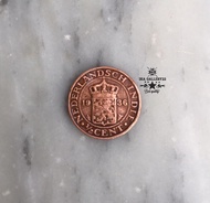 Koin kuno antik 1/2 Cent tahun 1936 NEDERLANDSCH INDIE