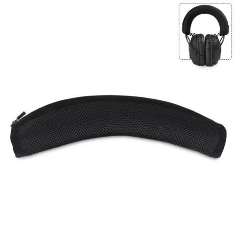 Zipper Lock Design Headphone Beam Protector Sleeve Sandwich Mesh Washable Head Beam Cover Durable fo