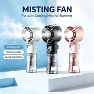 Mini Humidifier Fan Portable Handheld Mist Fan USB Rechargeable Outdoor Hand Fan Small Spray Mist Fa