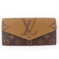 全新未使用☆LOUIS VUITTONM80726 Portefeuille Sarah Monogram 帆布 Monogram Reverse 帆布長錢包ブラウン帶盒子和防塵袋 法國製造 女士