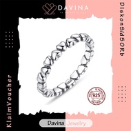 Cincin Perak DAVINA Sofia Ring 925 Sterling Silver Wanita Korea Asli
