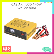 CAS AKI MOBIL DAN MOTOR LCD 140W 6V/12V 80AH CHARGER URBANROAD  (cas aki basah / cas aki kering / charger aki kendaraan 12 volt - 24 volt / charger aki 240 watt / charger aki kering / carger aki mobil motor cas )