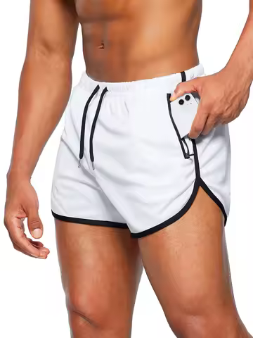 Men's new beach shorts running shorts 3-inch quick drying fitness running fashionable fitness shorts