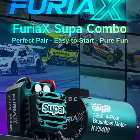 SKYRC Brushless Motor ESC Combo FuriaX Supa 3650 Motor 60A ESC 2-3S LiPo 3.175mm Shaft For 1/10 Tour