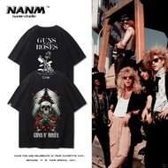 Rock Guns' N 'Roses Guns & Roses Guns Flowers Band Merchandise Short-Sleeved Men Women Printed Cotto