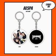 GANTUNGAN HOLOGRAM KEYCHAIN AESPA RICH MAN REVERSIBLE KEYCHAIN KPOP UNOFFICIAL KARINA GISELLE KEYCHA