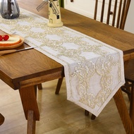 Embroidered Light Luxury Table Runner 2025 Zen Table Runner Double Mesh Computer Embroidered Table R