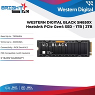 WD BLACK SN850X Heatsink NVME Gen4x4 SSD - 1TB/2TB