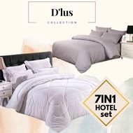 HOT SELLING CADAR HOTEL HIGH QUALITY 100%  COTTON 7IN1 SET COMFORTER DESIGN JALUR