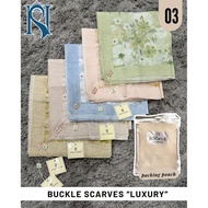 5 pcs square motif buckle scarves luxury square patterned/ beautiful patterned square/ floral patter