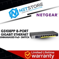 NETGEAR 8-Port Gigabit Ethernet Unmanaged PoE Switch (GS108PP) - with 8 x PoE+ @ 123W Upgradeable, D