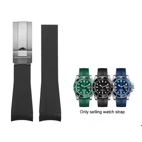 Watch Band for Rolex DAYTONA SUBMARINER Yacht-Master GMT Explorer Silicone Rubber Accessorie Watch B