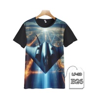 Stealth B-21 Raider Jet Fighter Plane T-Shirt, Kids and Adults, 3D Printing, Trendy Fashion
