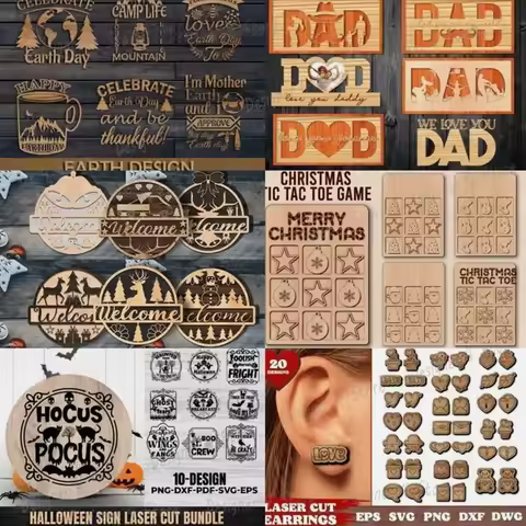 2000+pcs Engraving Laser Cut SVG DXF EPS Format Mega Bundle Decoration Art Files CNC Files Multi Lay