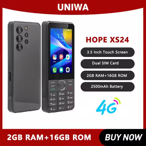 UNIWA HOPE XS24 Touch Screen Keypad 4G Phone Android 8.1 Dual SIM Card Quad Core 3.5Inch 2GB+16GB 25