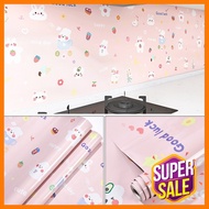 (Tiles) Cute Rabbit Cartoon Animals Pink Background Kitchen Tiles Furniture Refurbished Waterproof W