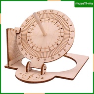 [MuyeadMY] Equatorial Sundial Clock DIY Wooden Building Kit for Students Teaching Clock Maritime Nau