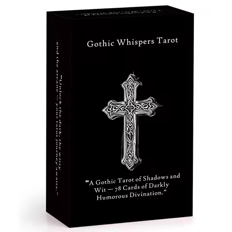 Gothic Whispers Tarot Cards, 78 Monochrome Beauty and Darkly Playful wit, Tarot Cards with Guidebook