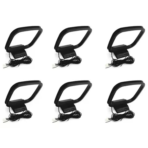 6PCS FM AM Loop Antenna For Receiver With 3-Pin Mini Connector For Sony Sharp Chaine Stereo AV Recei