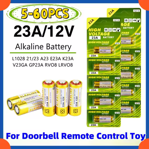 5-60PCS 58mAh 23A 12V Batteries Remote Control Toys Dry Alkaline Battery L1028 21/23 A23 E23A K23A V
