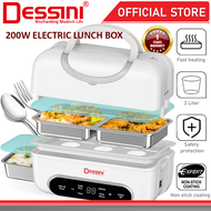 DESSINI ITALY 2L Electric Rice Cooker Lunch Box Non Stick Stainless Steel Inner Pot with Steamer Periuk Nasi Elektrik