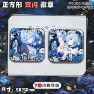 Genshin Impact/Odette/Odette Talipai Merchandise Square Laser Double Flash Badge Jewelry/Ttre
