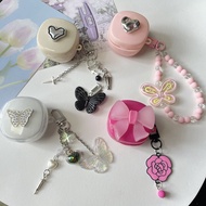 ins colorful Case Baseus WM01 / WM02 cover fashion with keychain bluetooth Earphone Protect Cover ba