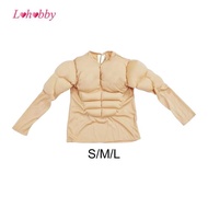 [Lohobby] Kids Muscle Shirt Costume 3D Funny Body Builder Clothes for Cosplay Party Events