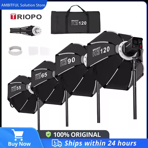TRIOPO K3 Series 55cm 65cm 90cm 120cm Quick-Setup Octagon Softbox Bowens Mount for Godox Aputure Sok