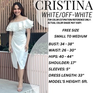 CRISTINA WHITE OR OFF WHITE DRESS MINIMALIST CIVIL WEDDING BAPTISMAL CONFIRMATION GRADUATION DRESS