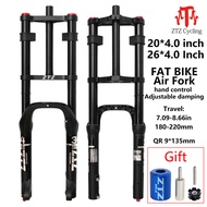 ZTZ 4.0 Fat Tire Bike Air Suspension Fork Aluminum Alloy 20 26er inch Front Fork Mountain Bike Fork 