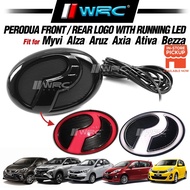 Vemart perodua alza old car led logo emblem accessories