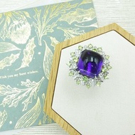 方糖紫水晶戒指