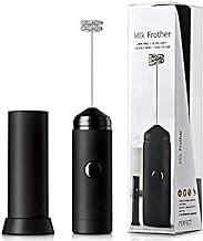 Milk Frother Handheld Battery Operated Electric Foam Maker For Coffee, Latte, Cappuccino, Hot Chocolate, Drink Mixer With Double Stainless Steel Whisk